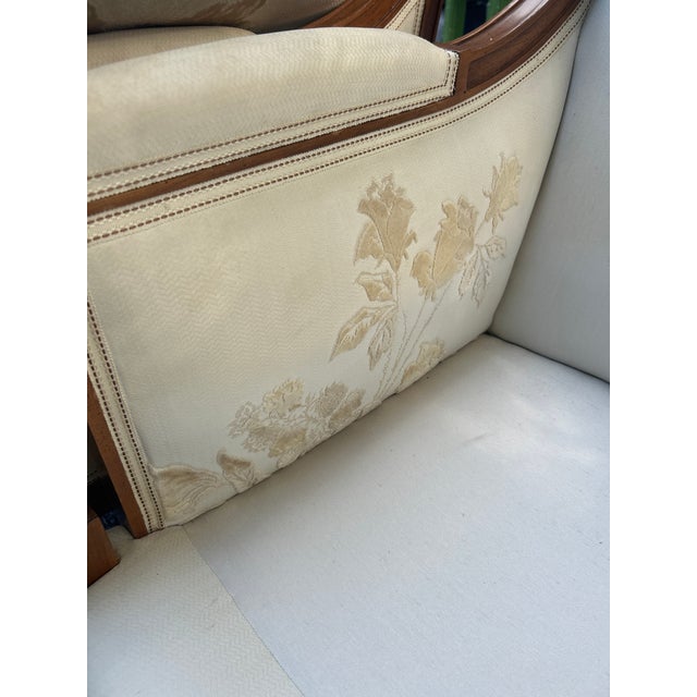 Mid-Century Louis XVI Revival Bergère Armchairs - A Pair For Sale - Image 14 of 17
