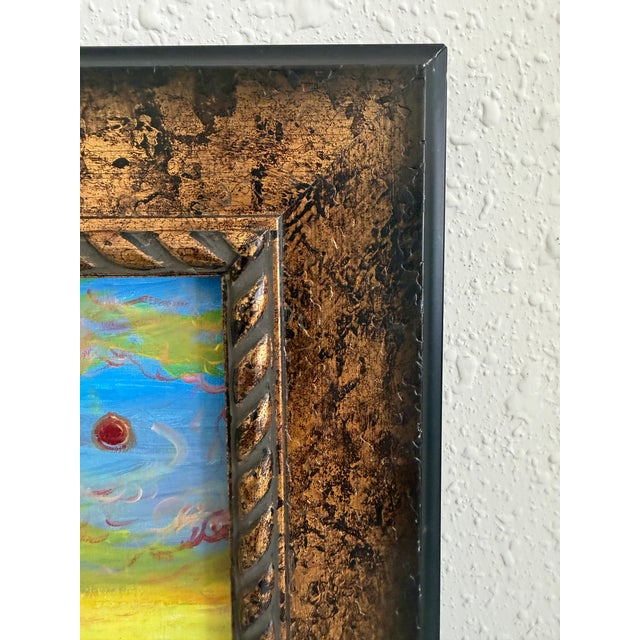 Beautiful small original seascape painting by artist Serg Graff, titled "Ocean$", created in Florida in 2026. The artwork...