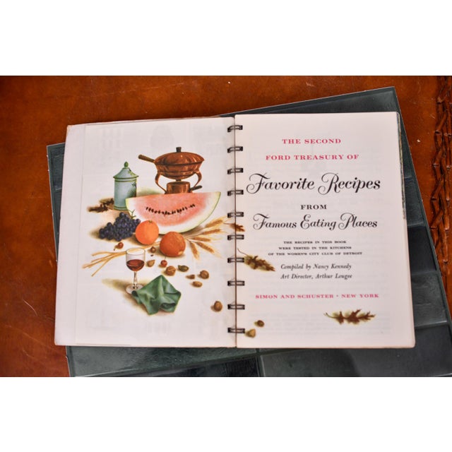 Ink Blue Vintage 1954 Second Ford Treasury of Favorite Recipes Famous Eating Places For Sale - Image 8 of 8