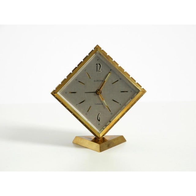 Metal Small Mechanical Brass Alarm Clock from Europa, 1960s For Sale - Image 7 of 18