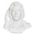 White Plaster Cast Native American Bust Sculpture of an Indian Warrior Chief For Sale