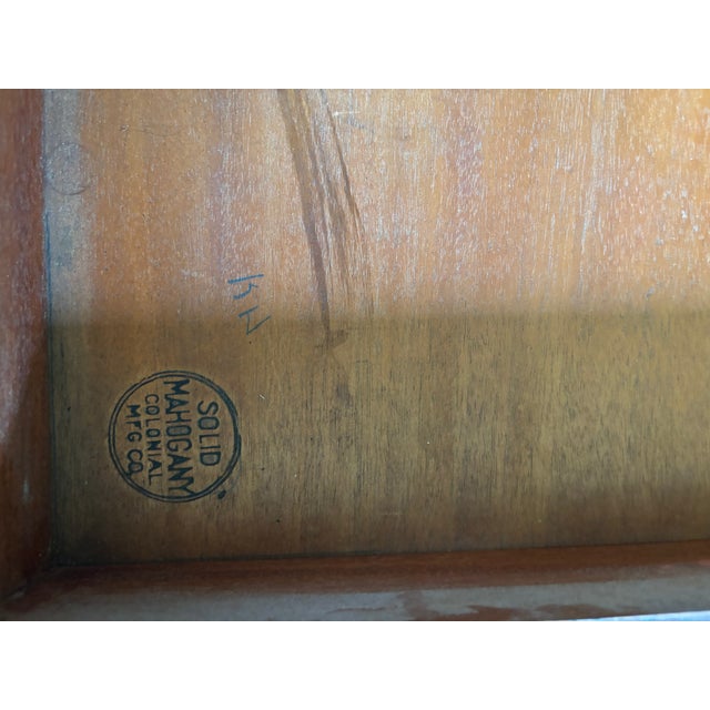 1920s Solid Mahogany Colonial MFG Co Desk For Sale - Image 13 of 13
