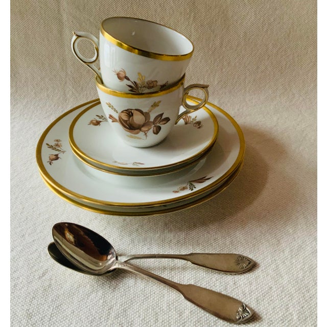 Ceramic 1960s Royal Copenhagen Brown Rose Breakfast Set For Sale - Image 7 of 18