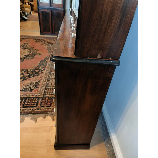 Large Wood Pharmacy Display Cupboard with Drawers, Early 1900s, Set of 4 For Sale - Image 14 of 18