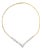 14K Yellow and White Gold 2.00 Cttw Round and Princess-Cut Diamond 'V' Shape Statement Necklace (H-I Color, SI2-I1 Clarity) - 18" For Sale