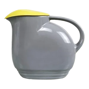 Vintage Art Deco Porcelain Gray & Yellow Creamer Pitcher