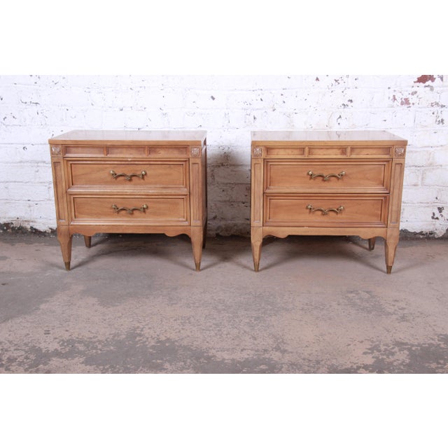 American of Martinsville MidCentury Modern Cherry and Burl Wood