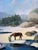 Vintage Oil Painting of a Man and Horse in Snowy Rocky Mountain Landscape For Sale - Image 4 of 5