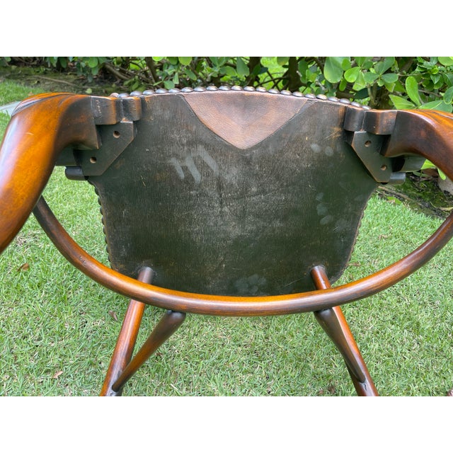 Vintage Gothic Revival Windsor Armchair Attributed to Theodore Alexander For Sale - Image 9 of 14