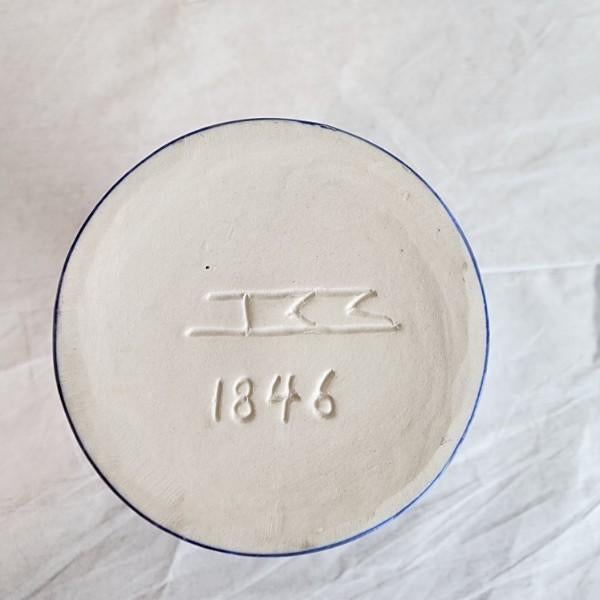 Masterwork Macro-Crystalline Cobalt Porcelain Vessel - Studio Signed #1846 For Sale - Image 6 of 14