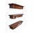 Mid 20th Century Set of Three Mid-Century Oak Floating Wall Shelves 21" For Sale - Image 5 of 8