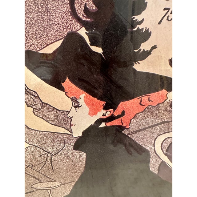 Late 20th Century Framed Henri De Toulouse-Lautrec “Divan Japonais” Poster Reproduction For Sale - Image 9 of 11