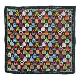 Scully & Scully X Halcyon Days Racing Silk Scarf, Green (New in S&s Red Box) For Sale