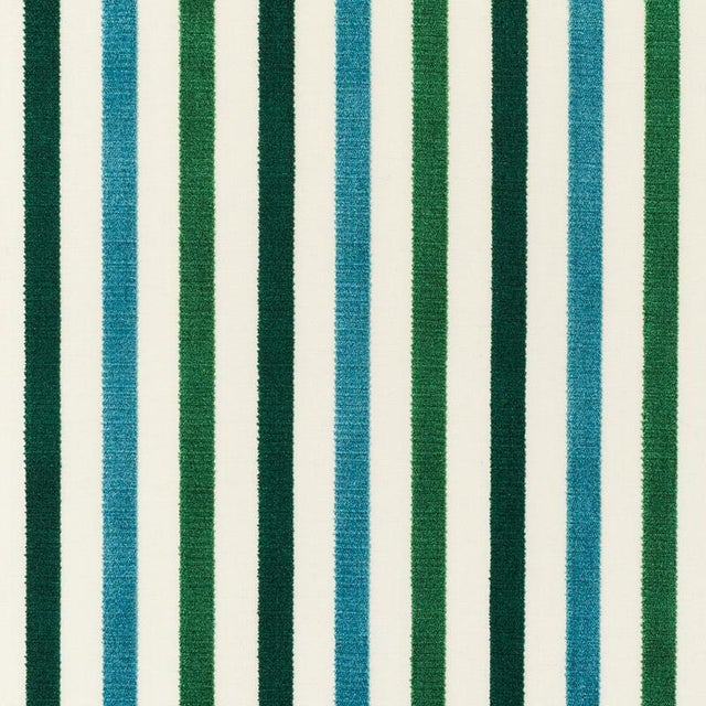 Schumacher Le Matelot Fabric in Peacock For Sale