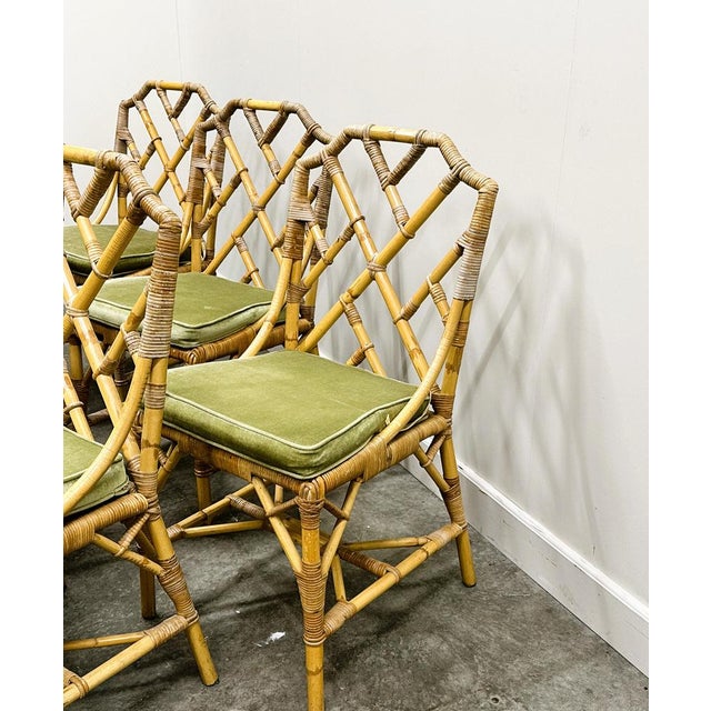 English Bamboo and Rattan Chairs from Angraves, 1970s, Set of 6 For Sale - Image 4 of 13