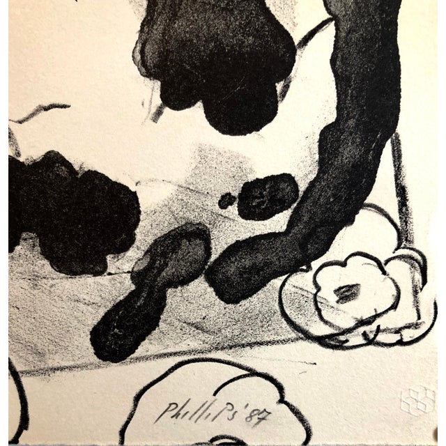 Color lithograph with color paper collage, 1987. Pencil signed lower right and dated, and numbered lower left 5/24. Litho...