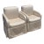 Pair of Art Deco Style Scalamandre Silk Upholstered Parsons Chairs For Sale