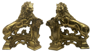 Chimney Pots in Gilded Bronze, Florence, 1890s, Set of 2
