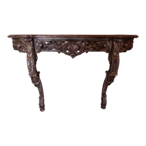 French Polychrome Painted Finish Console Table