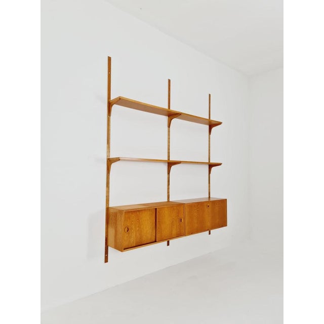 Wood Danish Modern Modular Oak Shelving System by Hansen & Guldborg Mobler, Denmark, 1960s For Sale - Image 7 of 11