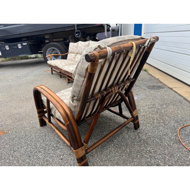 Vintage Ficks Reed Modular Rattan Sectional Sofa & Lounge Chair – 3 Piece Set For Sale - Image 12 of 12