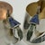 1970s Wolmar Castillo "Peacock" Creamer, Sugar Pot & Ladle W/ Malachite & Lapis Inlay For Sale - Image 14 of 18