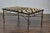 Eclectic Midcentury Zebra Hide Top Metal Coffee Table with Petite Gilt Tassels For Sale - Image 9 of 12
