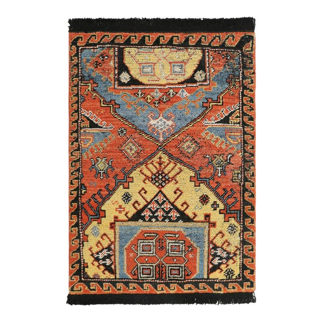 Rug & Kilim's Classic Rug in Polychromatic With Tribal Geometric Pattern For Sale