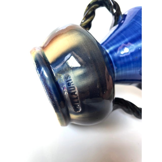 Mid 20th Century French Vallauris Amphora Vase With Rope Handles For Sale - Image 5 of 10