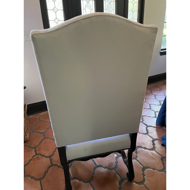 Vintage White Upholstered Interior Crafts Chairs - a Pair For Sale - Image 9 of 13