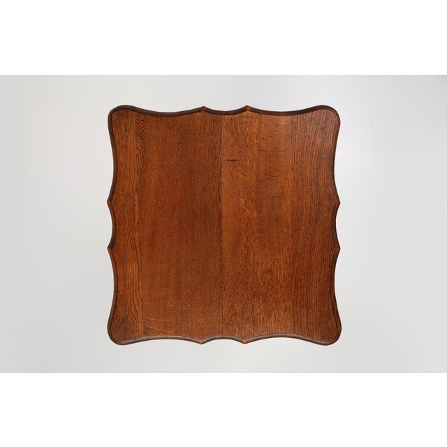 French Art Deco Side Table in Oak, 1920 For Sale - Image 9 of 13