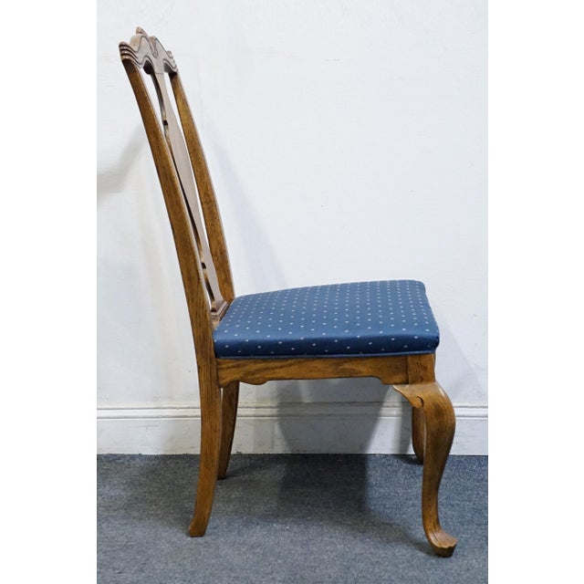 Late 20th Century Drexel Heritage Solid Walnut Early American Traditional Dining Side Chair 186-811 For Sale - Image 5 of 11