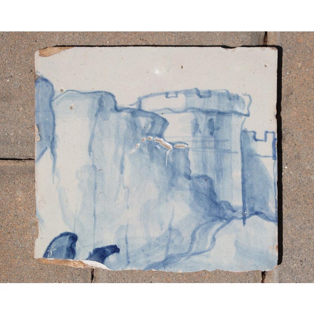 Circa: 18th Century. Country: Portugal. Material: Earthenware, Tin-glazed pottery. Note: This tile was once part of a...