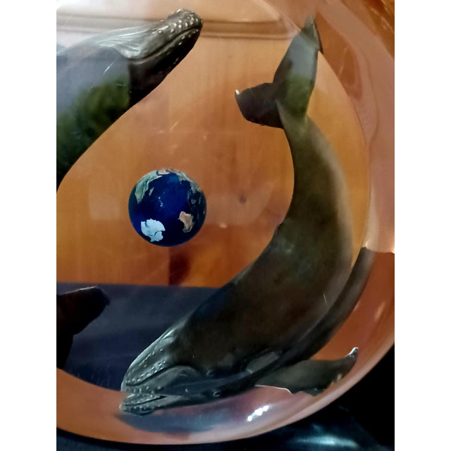 Robert Wyland "Humpback Whale Planet" Lucite Sculpture - Limited Edition For Sale In Los Angeles - Image 6 of 12