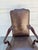 Vintage Hickory Chair Leather Library Armchair | English Georgian Queen Anne Style Accent Chair For Sale - Image 9 of 12