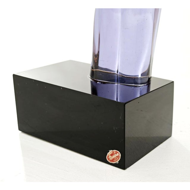 Lavender Mid-Century Modern Murano Glass Sculpture Woman and Baby Maternity, Italy, 1970s For Sale - Image 8 of 14