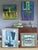 Mid-Century Modern 'Circle of Light' Vintage Original Figurative Landscape Oil Painting, Framed For Sale - Image 13 of 13