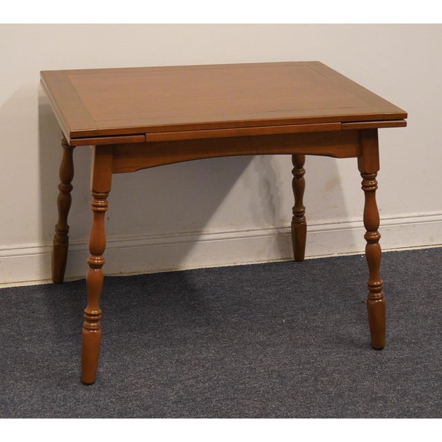 Hetch Co. Washington, d.c. Solid Hard Rock Maple Colonial Early American Style 54" Draw Leaf Dining Table For Sale In Kansas City - Image 6 of 10