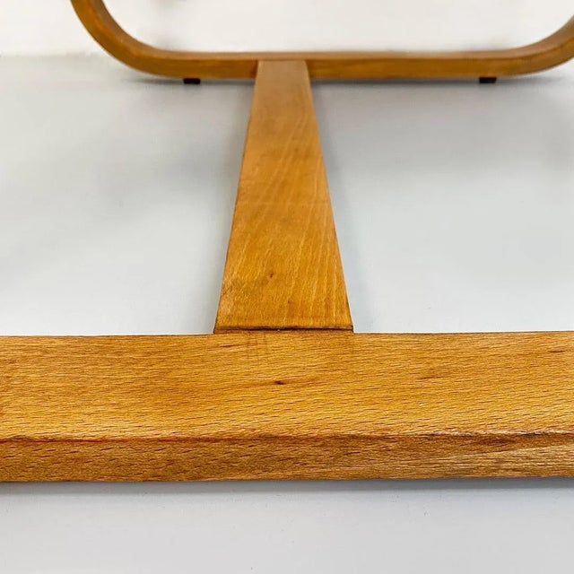 Mid-Century Modern Italian Solid Wood and Grey Fabric Armchair, 1960s For Sale - Image 12 of 14