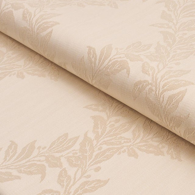 Schumacher Sample - Schumacher Tyninghame Trellis Fabric In Ivory For Sale - Image 4 of 6