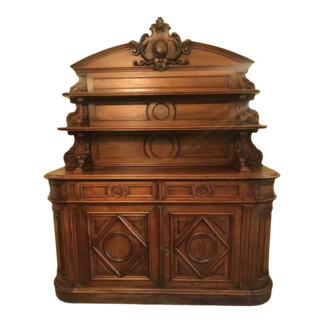 Antique French Renaissance Oak Hunt Server For Sale