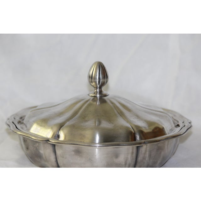 Silver Serving Dish with Lid, 1920s For Sale - Image 3 of 16