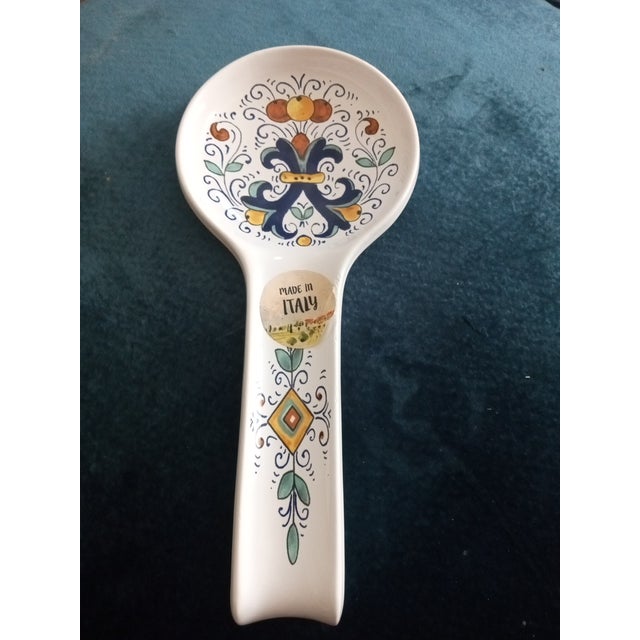 1990s Gorgeous New Nova Deruta Made in Italy Spoon Rest. For Sale - Image 4 of 6