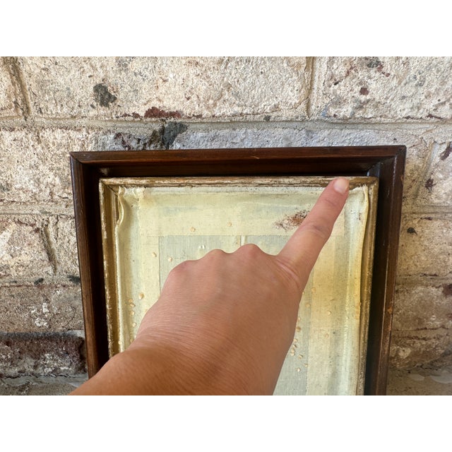 Vintage Textured Art in Original Frame For Sale - Image 18 of 18