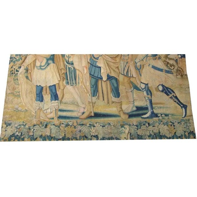 Textile Vintage Woven Figural Tapestry For Sale - Image 7 of 9