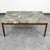 1960s Mid Century Modern Coffee Table Rectangular Marble Rosewood Metal Steel Stone For Sale - Image 5 of 12