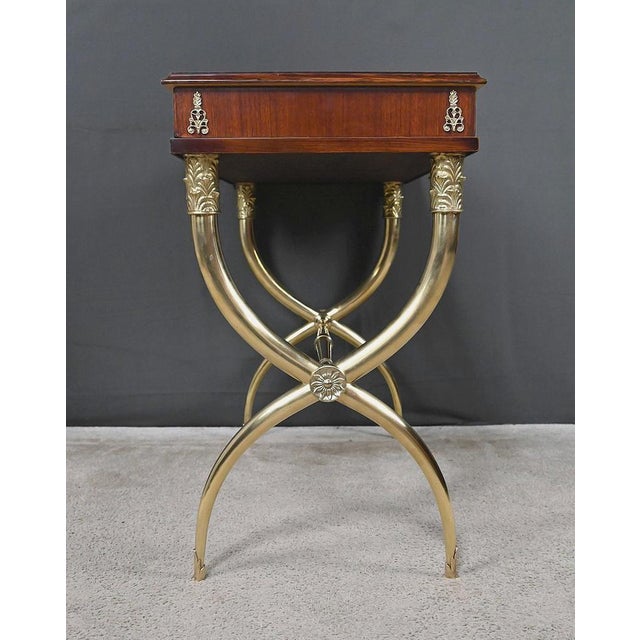 Empire Style Mahogany Veneer Console Table, Early 20th Century For Sale - Image 11 of 18