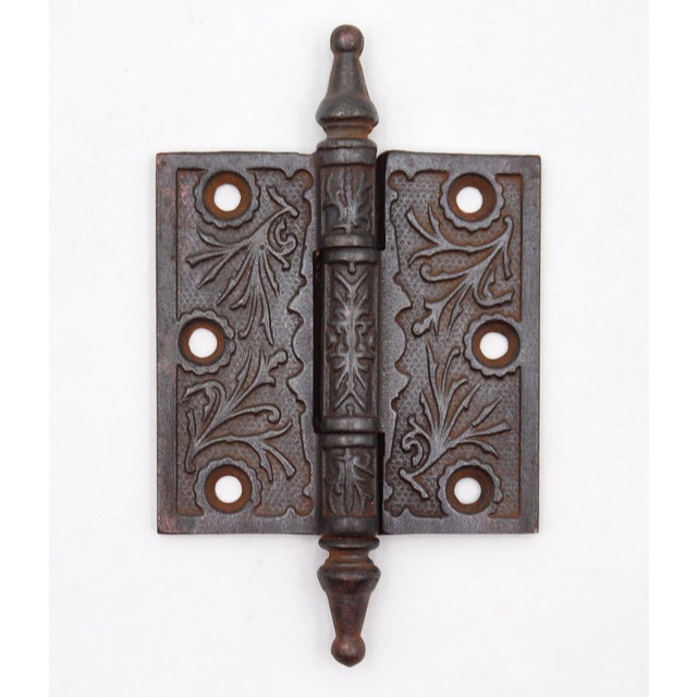 Victorian Set of Antique 3 X 3 In. Victorian Cast Iron Butt Door Hinges For Sale - Image 3 of 6