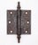 Victorian Set of Antique 3 X 3 In. Victorian Cast Iron Butt Door Hinges For Sale - Image 3 of 6