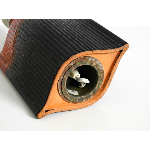 Ceramic Table Lamp in Red and Black by Kaiser Leuchten, 1960s For Sale - Image 15 of 17